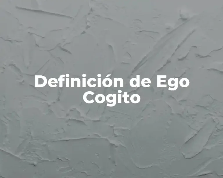 Definición de Ego Cogito