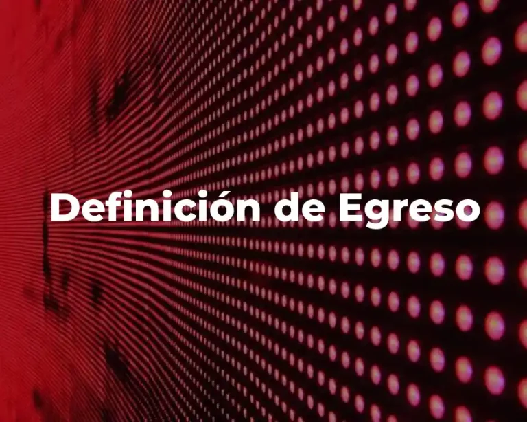 Definición de Egreso