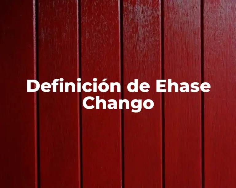 Definición de Ehase Chango