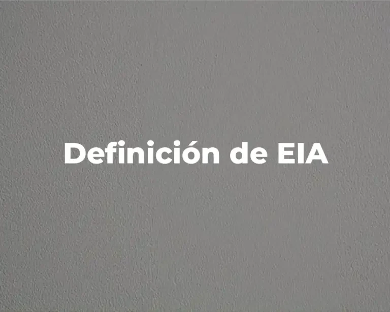 Definición de EIA