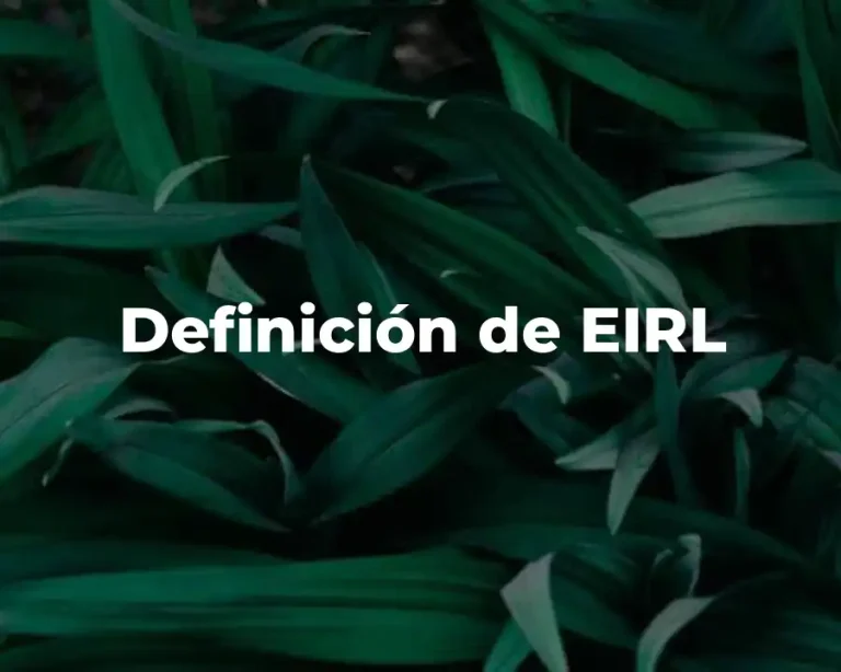 Definición de EIRL