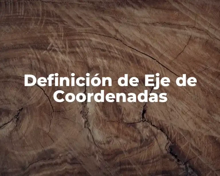 Definición de Eje de Coordenadas