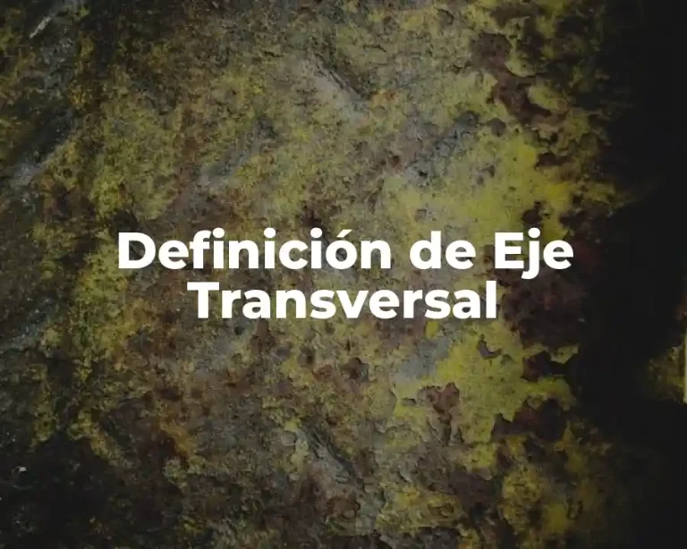 Definición de Eje Transversal