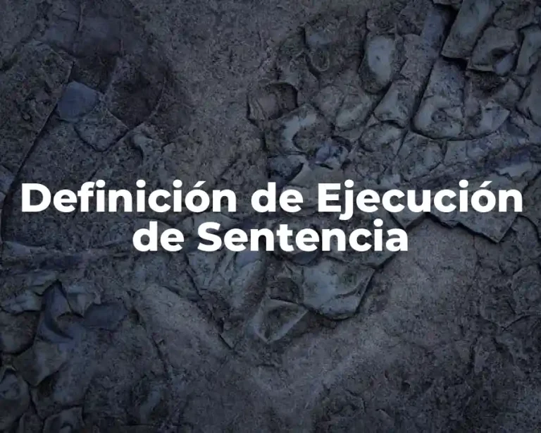Definición de Ejecución de Sentencia