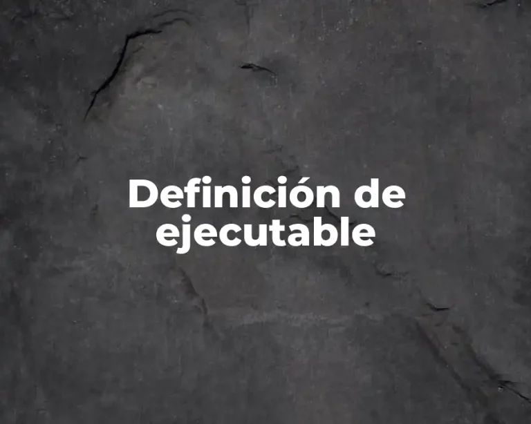 Definición de ejecutable