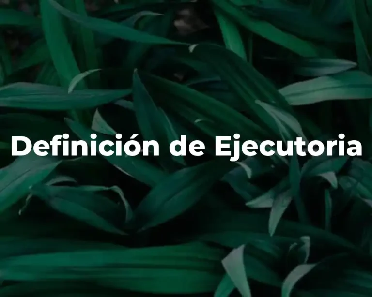 Definición de Ejecutoria