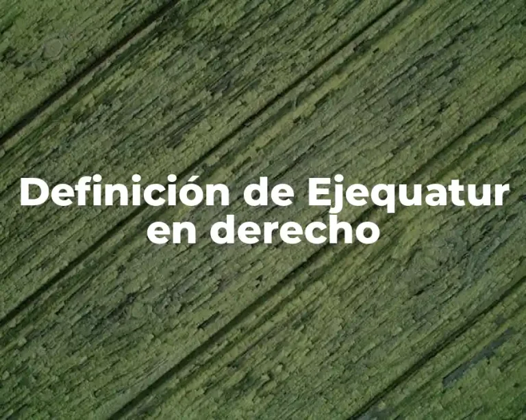 Definición de Ejequatur en derecho
