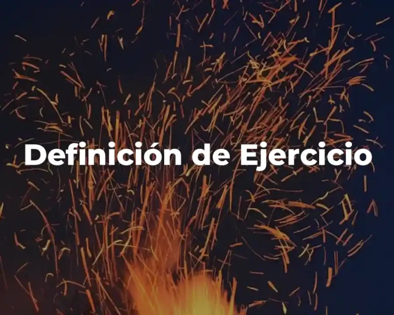 Definición de Ejercicio
