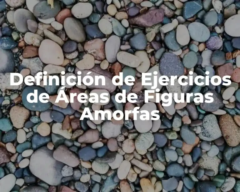Definición de Ejercicios de Áreas de Figuras Amorfas