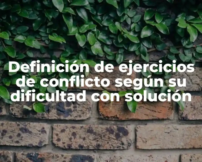 Definición de ejercicios de conflicto según su dificultad con solución