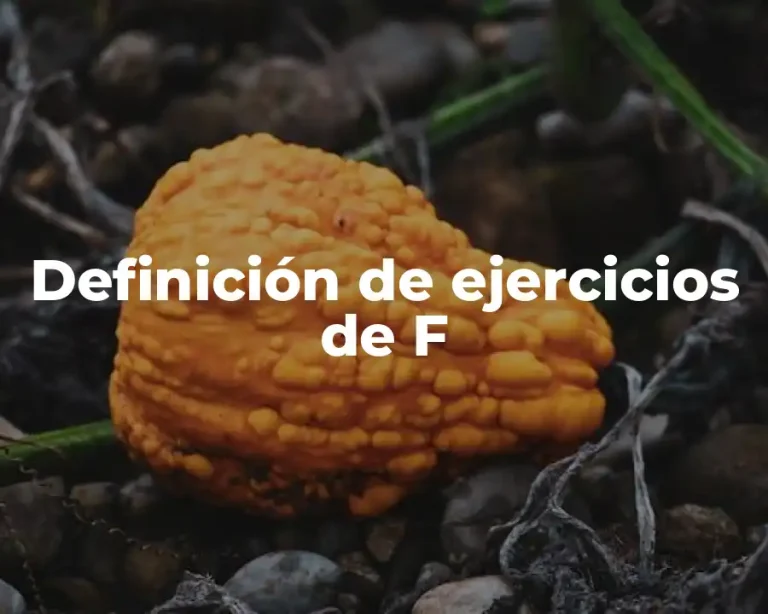 Definición de ejercicios de F