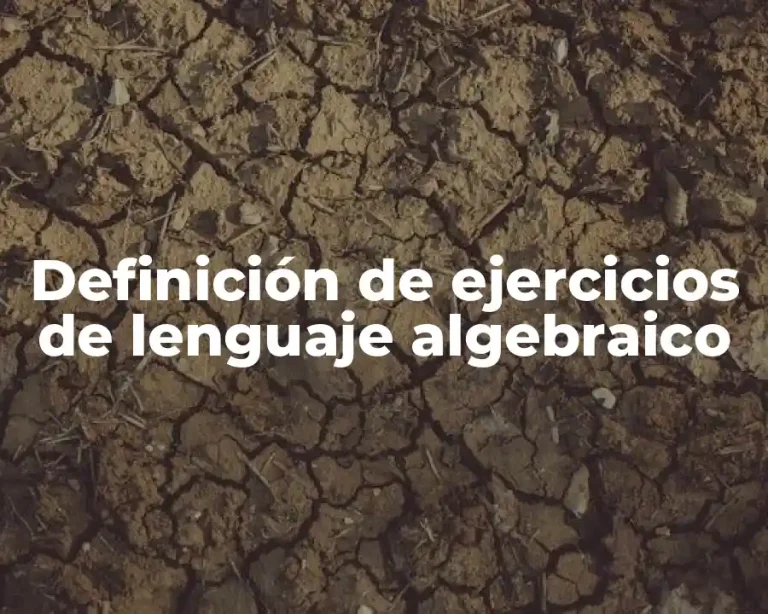 Definición de ejercicios de lenguaje algebraico