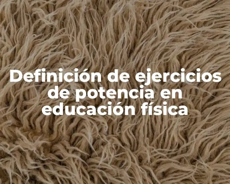 Definición de ejercicios de potencia en educación física