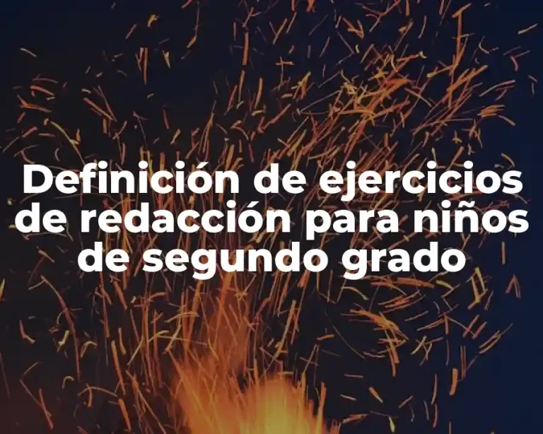 Definición de ejercicios de redacción para niños de segundo grado