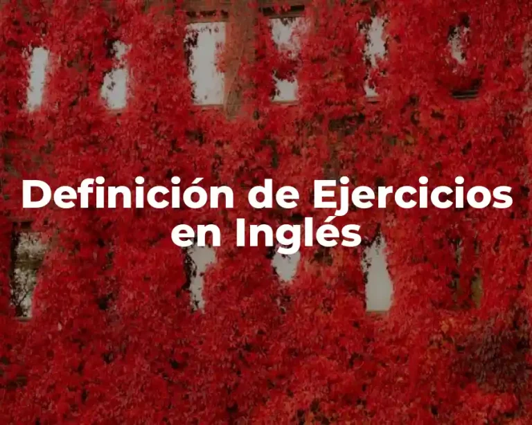 Definición de Ejercicios en Inglés