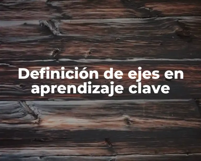 Definición de ejes en aprendizaje clave