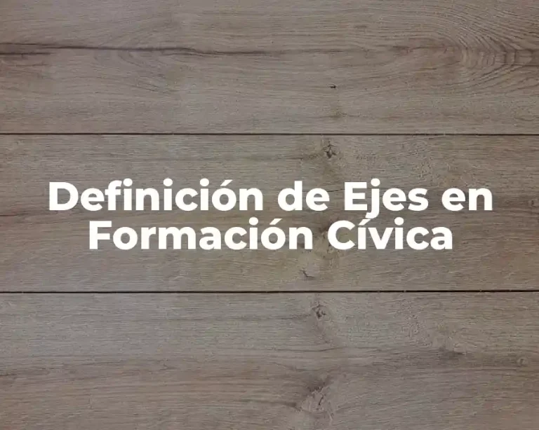 Definición de Ejes en Formación Cívica