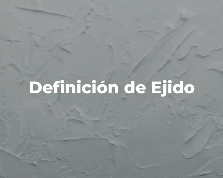 Definición de Ejido