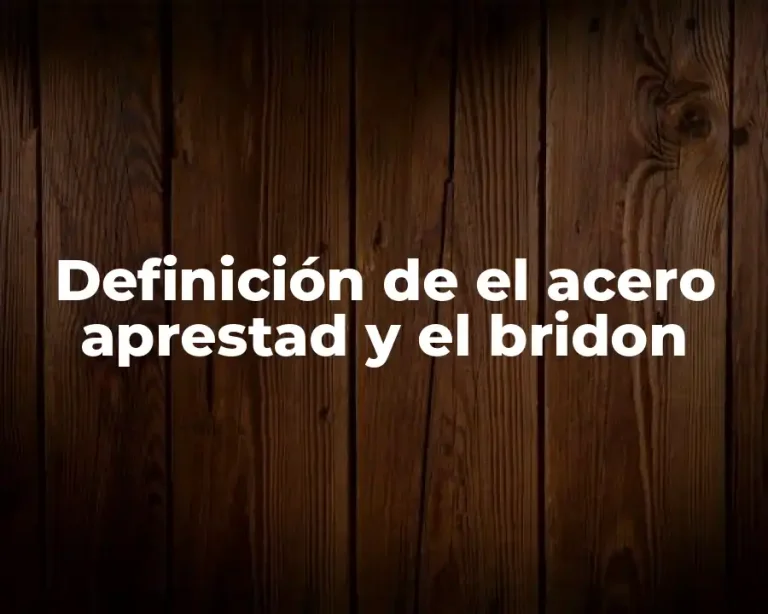 Definición de el acero aprestad y el bridon