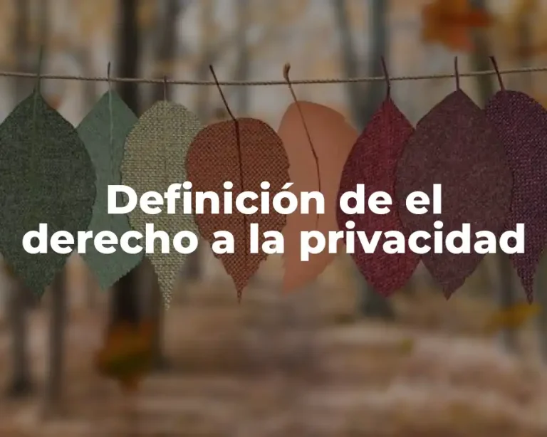 Definición de el derecho a la privacidad