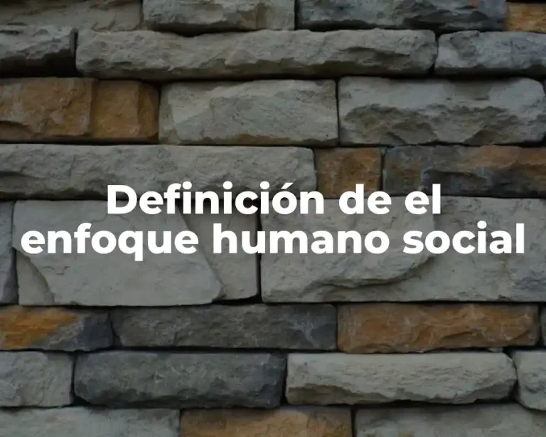Definición de el enfoque humano social
