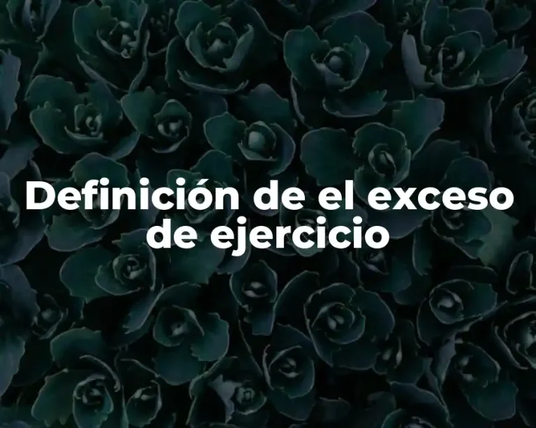 Definición de el exceso de ejercicio