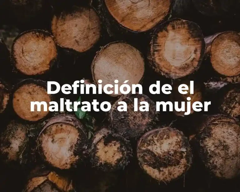 Definición de el maltrato a la mujer