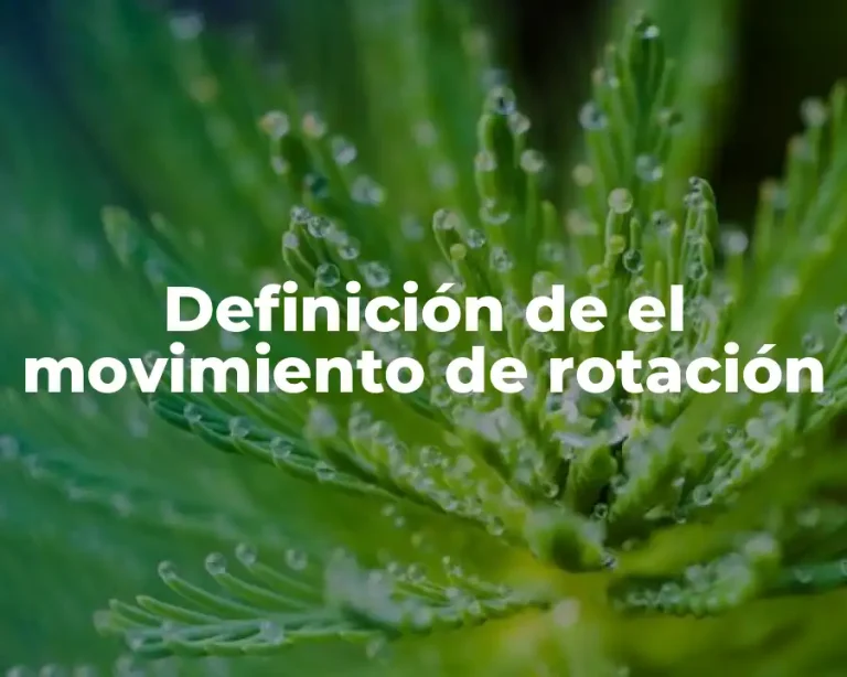 Definición de el movimiento de rotación