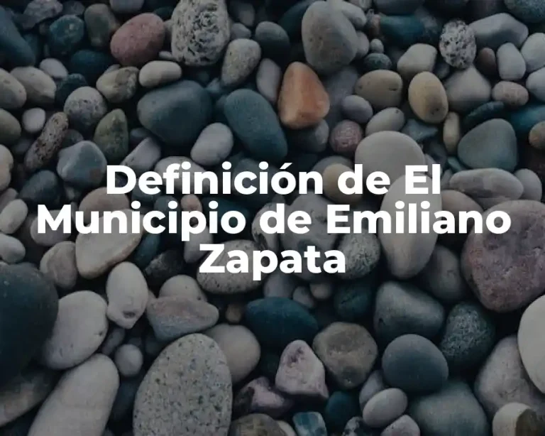 Definición de El Municipio de Emiliano Zapata