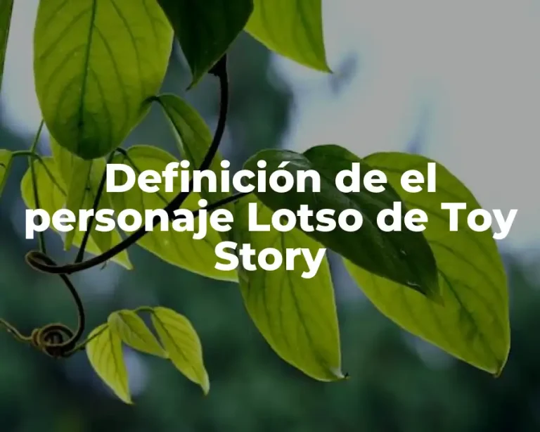 Definición de el personaje Lotso de Toy Story