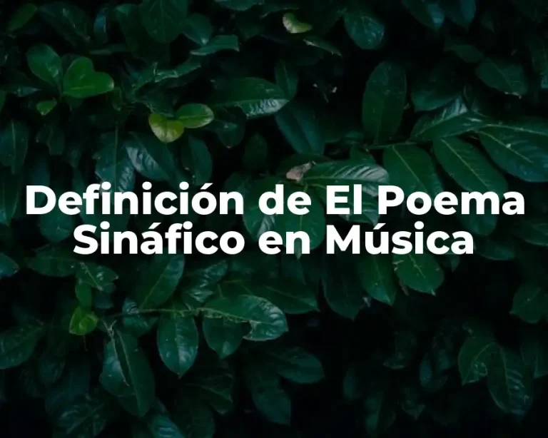 Definición de El Poema Sináfico en Música
