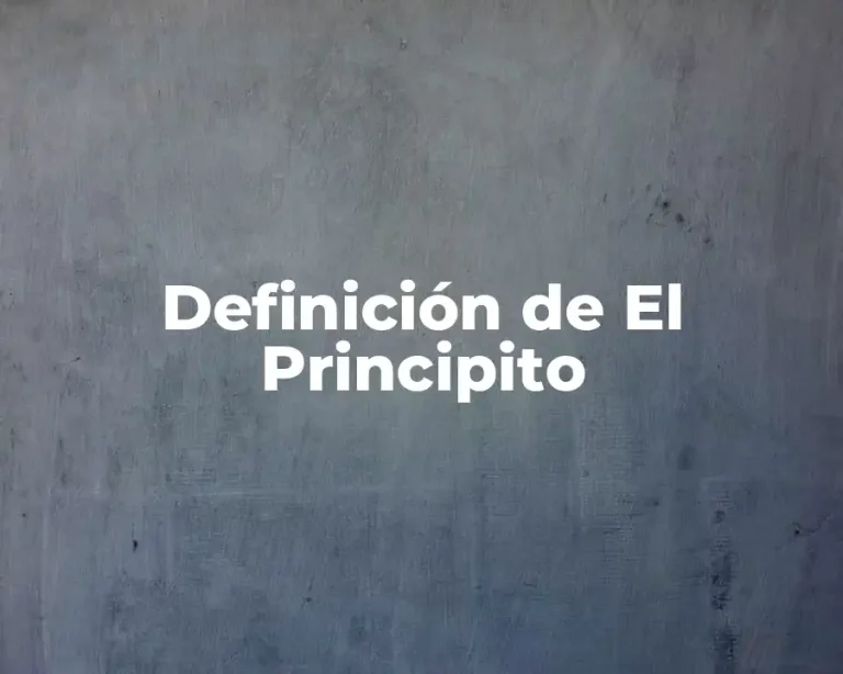Definición de El Principito