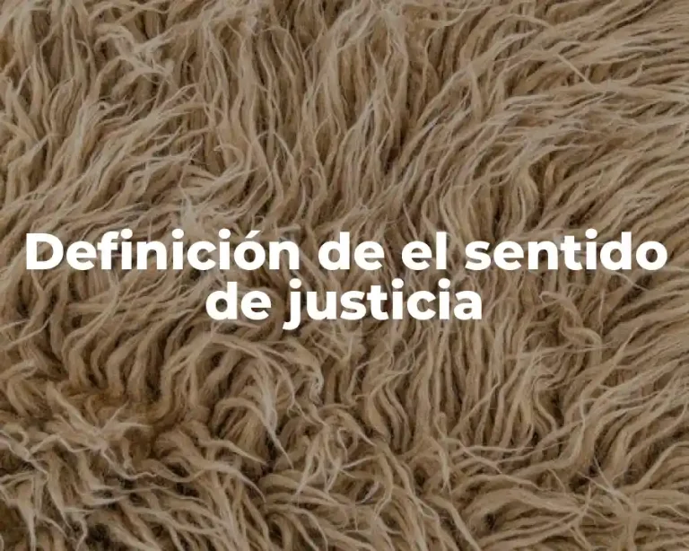 Definición de el sentido de justicia