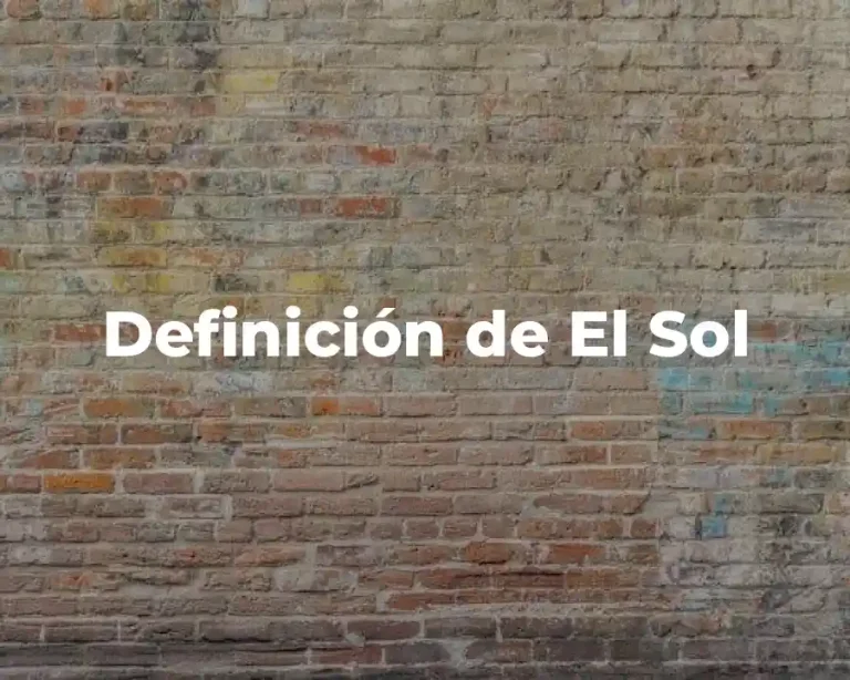 Definición de El Sol