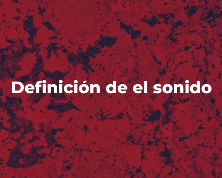 Definición de el sonido