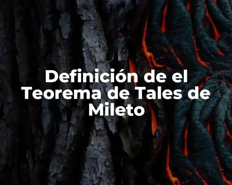 Definición de el Teorema de Tales de Mileto