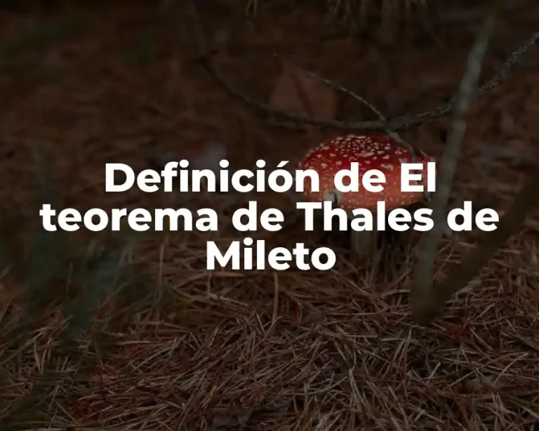 Definición de El teorema de Thales de Mileto