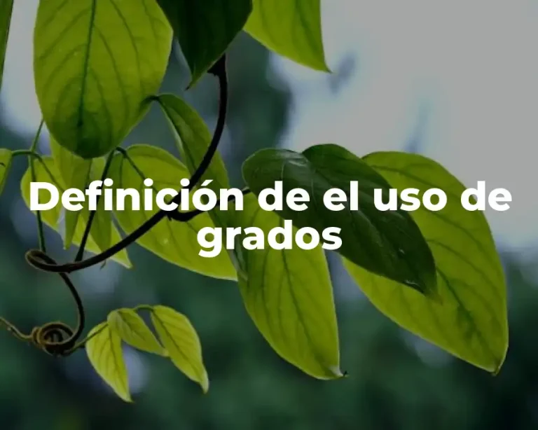 Definición de el uso de grados