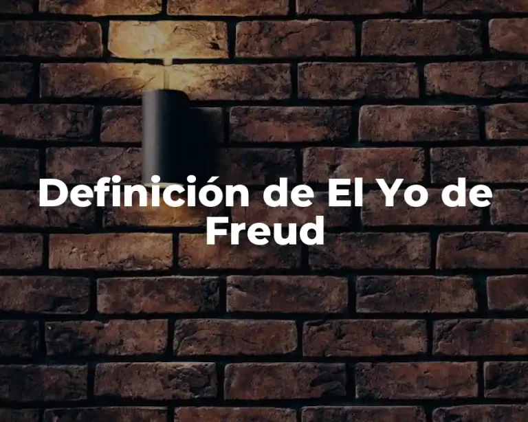 Definición de El Yo de Freud