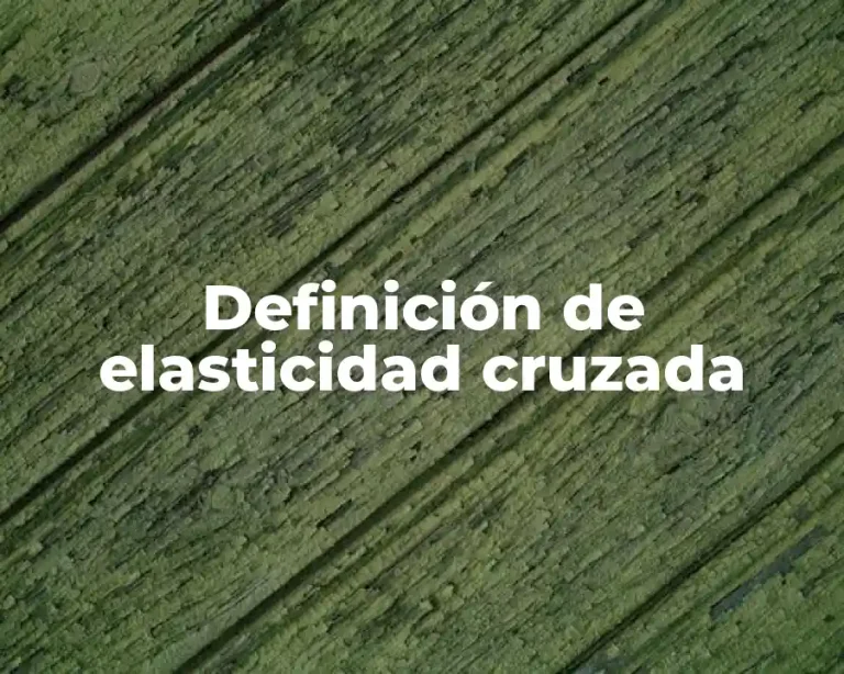 Definición de elasticidad cruzada