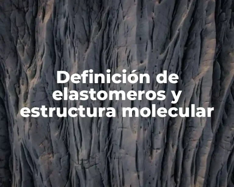 Definición de elastomeros y estructura molecular