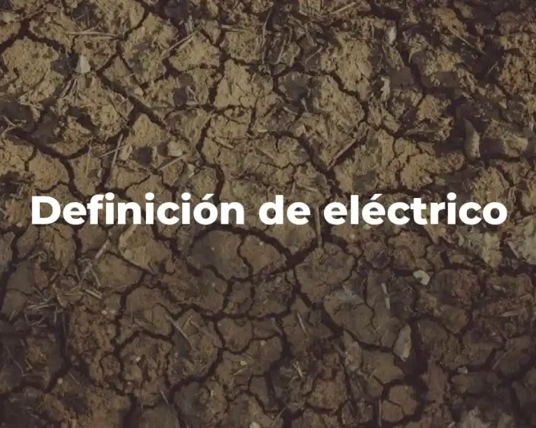 Definición de eléctrico