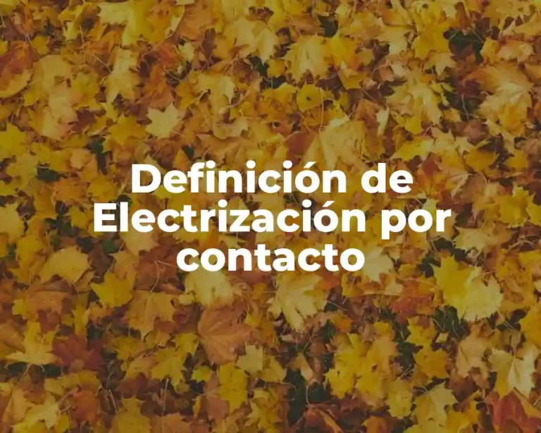 Definición de Electrización por contacto