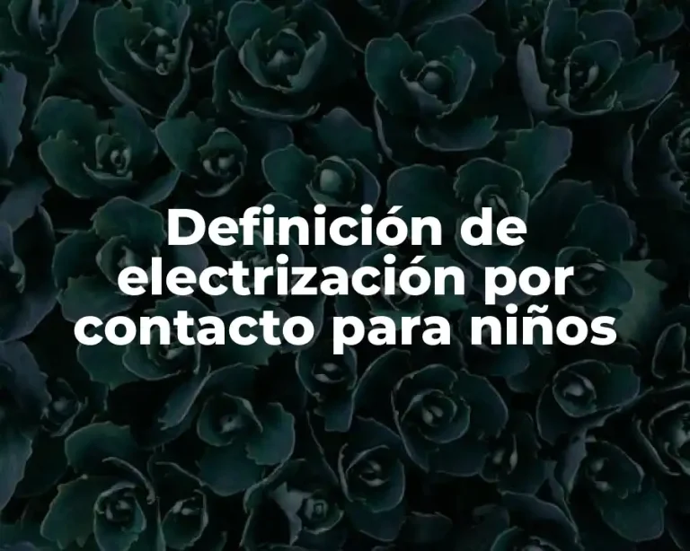 Definición de electrización por contacto para niños
