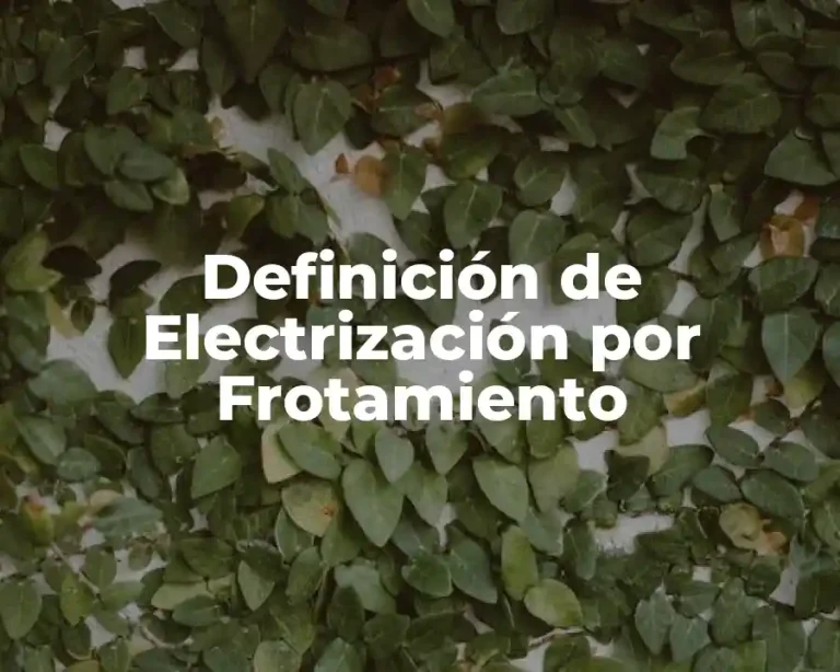 Definición de Electrización por Frotamiento