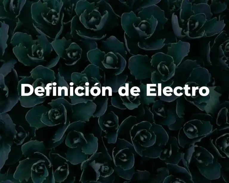 Definición de Electro