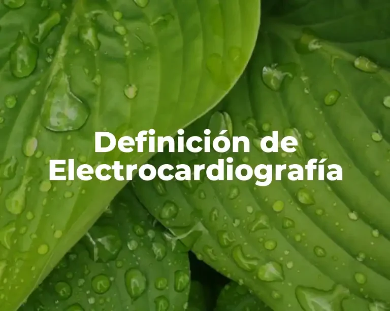 Definición de Electrocardiografía