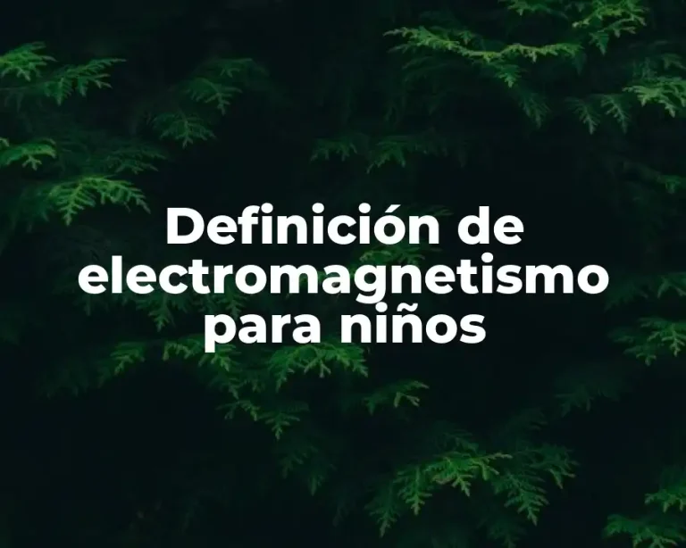 Definición de electromagnetismo para niños