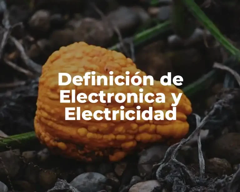 Definición de Electronica y Electricidad