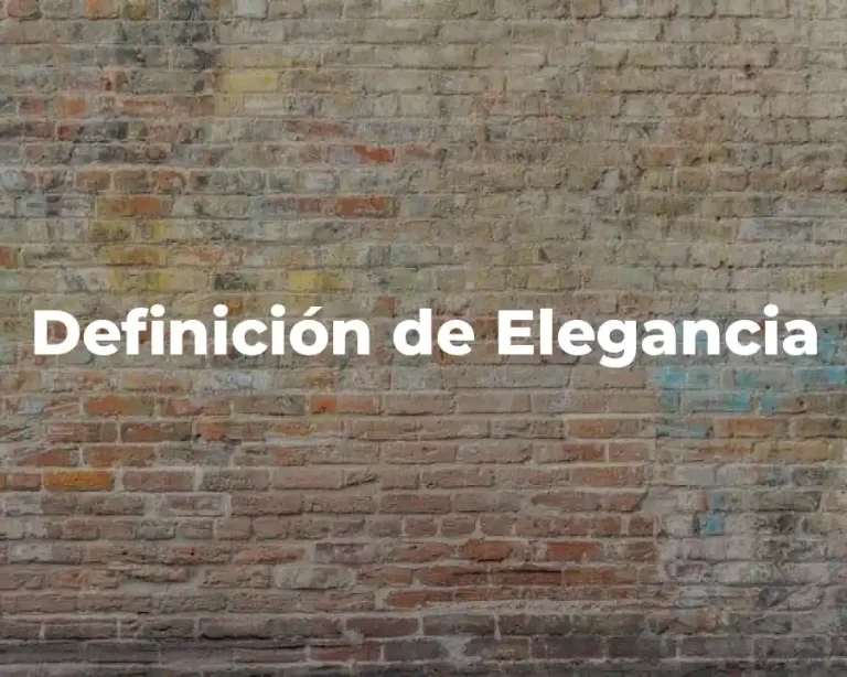 Definición de Elegancia